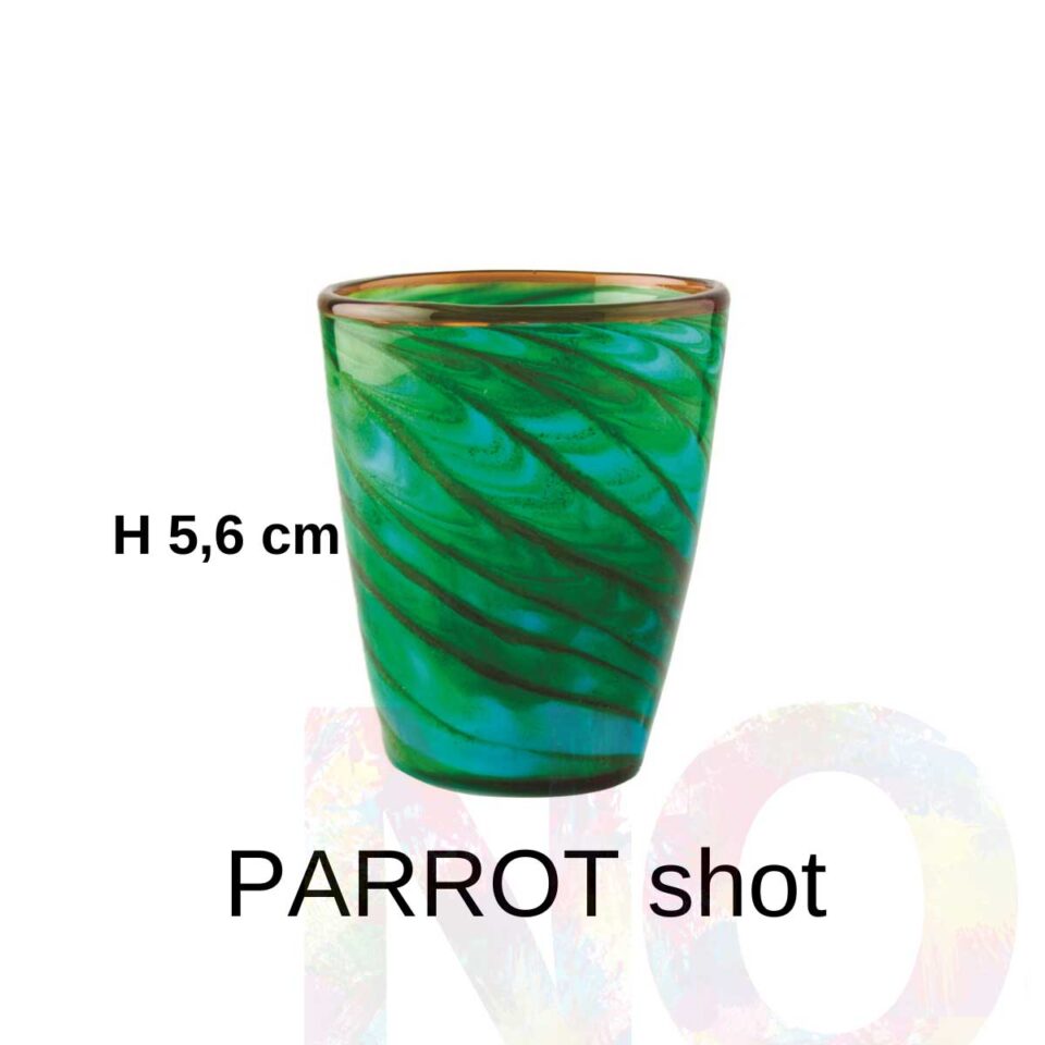 Shot Mares Italesse vetro soffiato Parrot