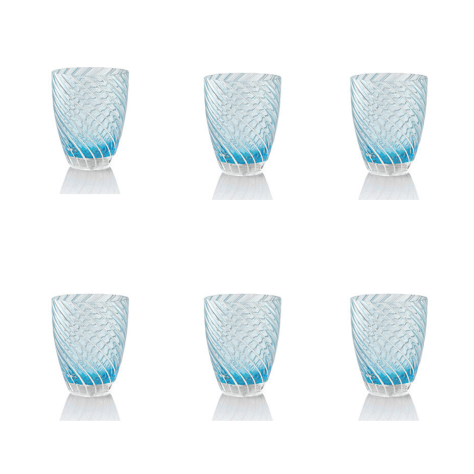 Vertigo Tumbler Glass Italesse-6 blu