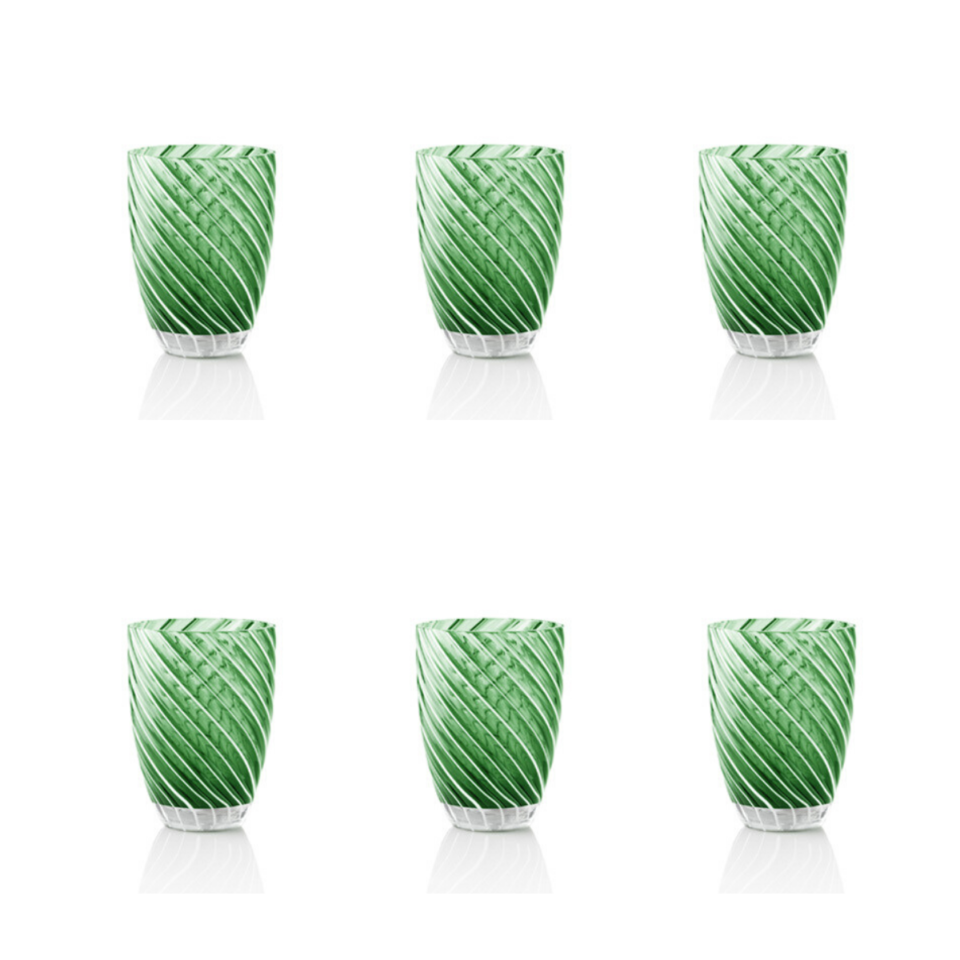 6 bicchieri Vertigo Verde Italesse