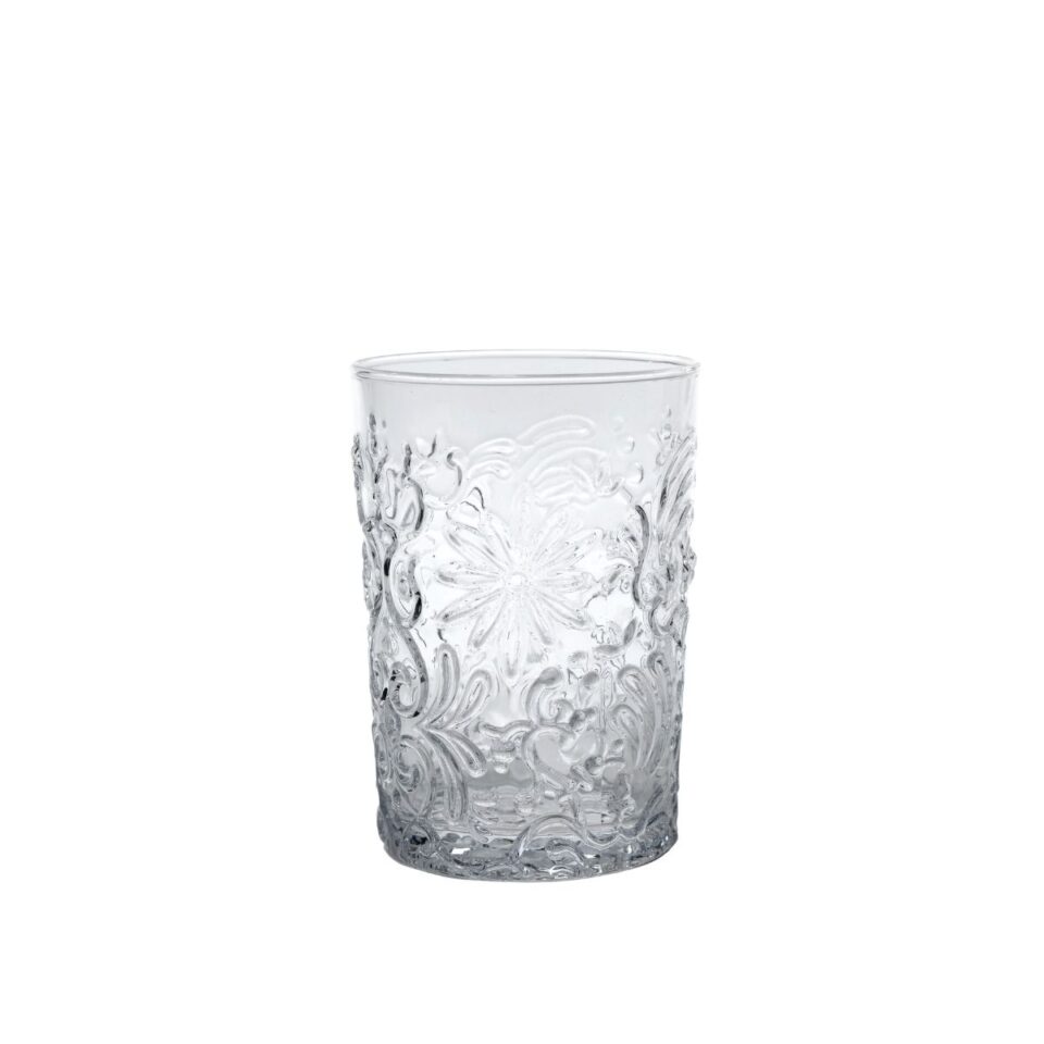 6 Bicchieri Trasparente in vetro fatti a mano Zafferano