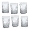 6 Bicchieri Trasparente in vetro fatti a mano Zafferano