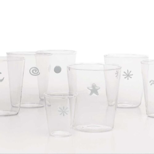 6 bicchieri trasparenti Symbols Zafferano